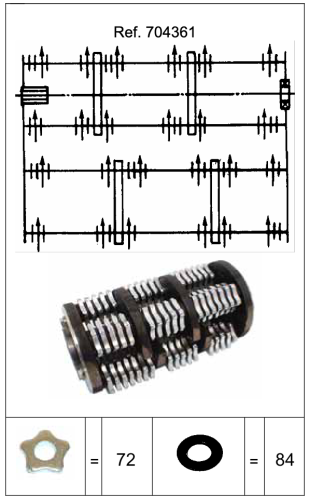 Kompletní buben s rozetami (704361)